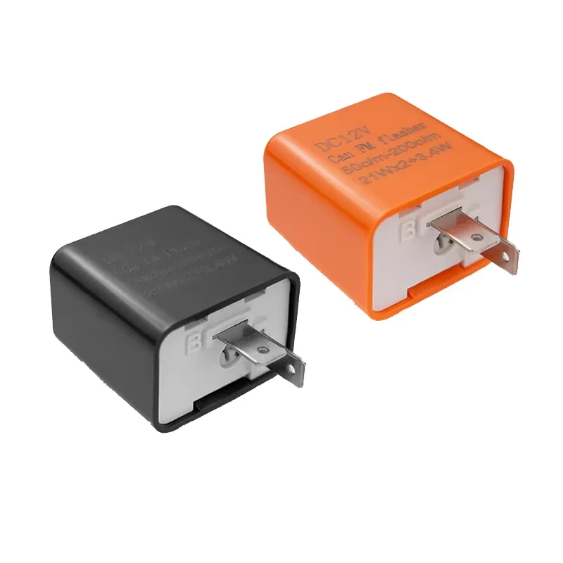 Relais de clignotant LED pour moto, 2 broches, fréquence réglable, clignotant de moto, indicateur de clignotant 12V