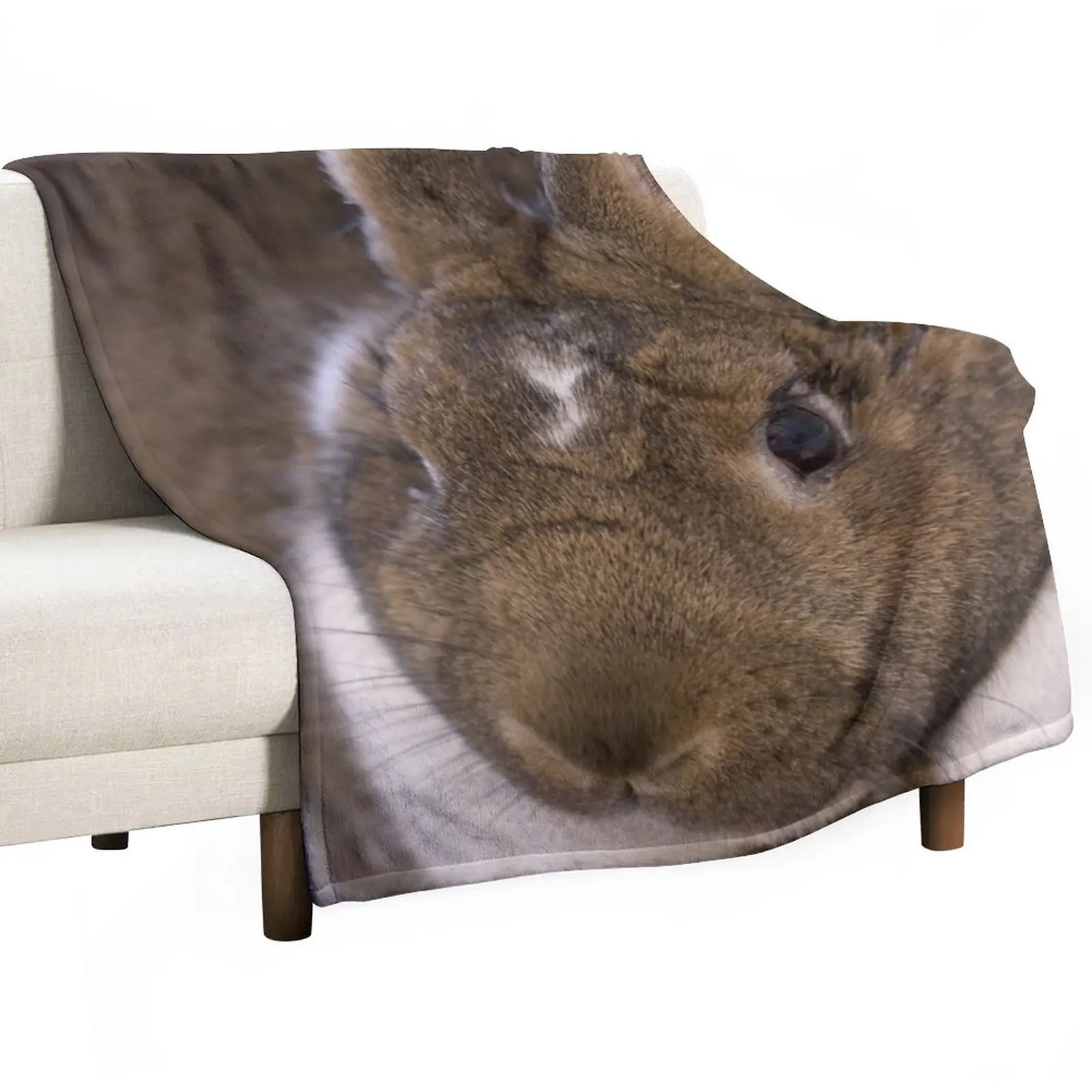 

Big bunny loves you Throw Blanket Furry Blanket Sofa Blankets