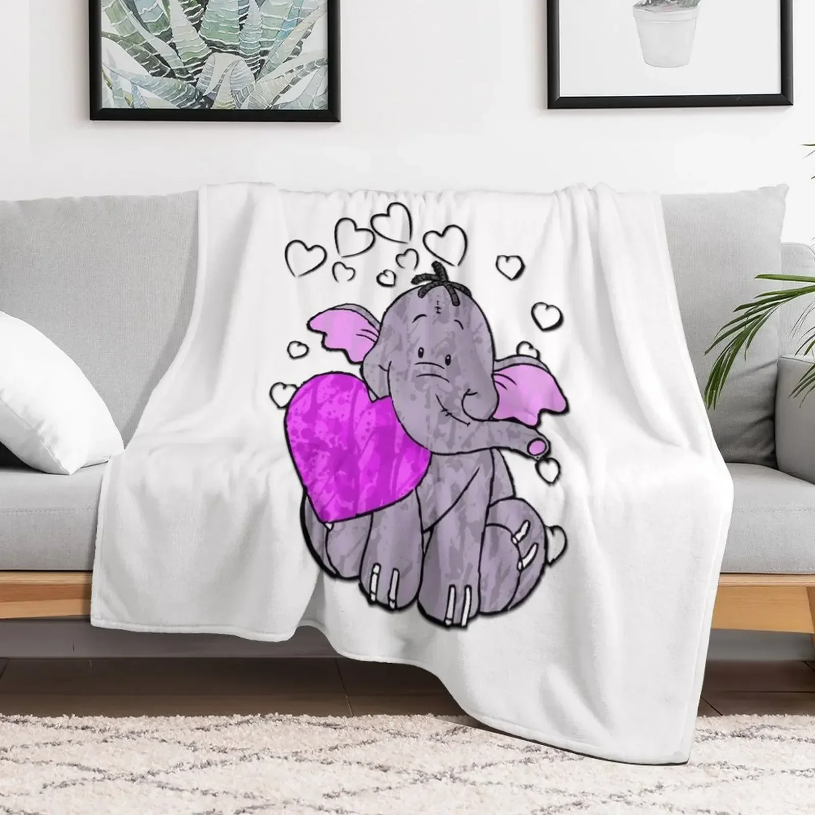 Heffalump Valentine Throw Blanket Bed Fashionable Sofas Blankets