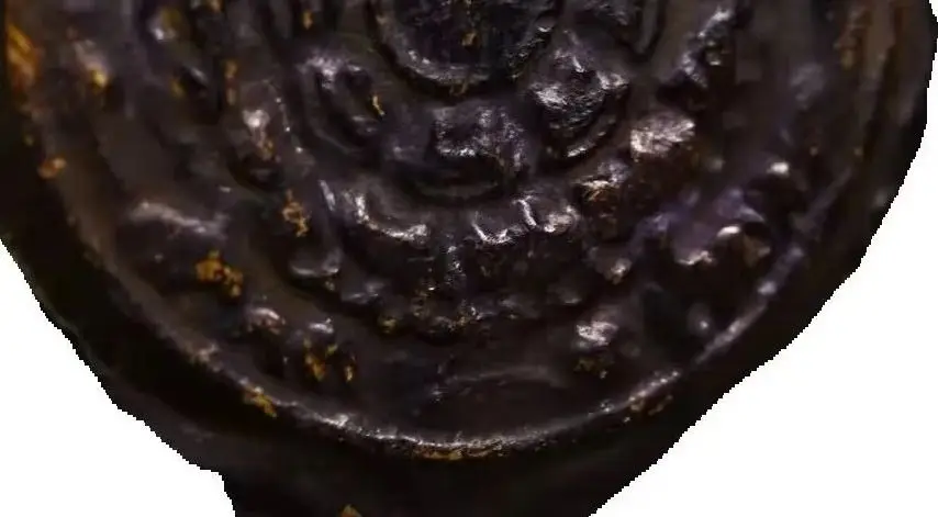 

3"Old China Collections Old Bronze Cinnabar Zodiac Pattern Nine Palaces Eight Trigrams Amulet Pendant Dharma Town