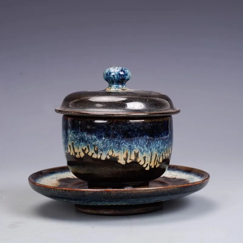 Song porcelain collection Cizhou kiln series Lushan kiln transform tea cup cup holder antique antique old goods collection genui