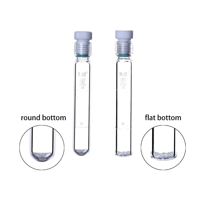 5-350ml Glass Total Phosphorus Total Nitrogen Screw Colorimetric Tube Screw Glass Pressure Bottle for Lab Experiment