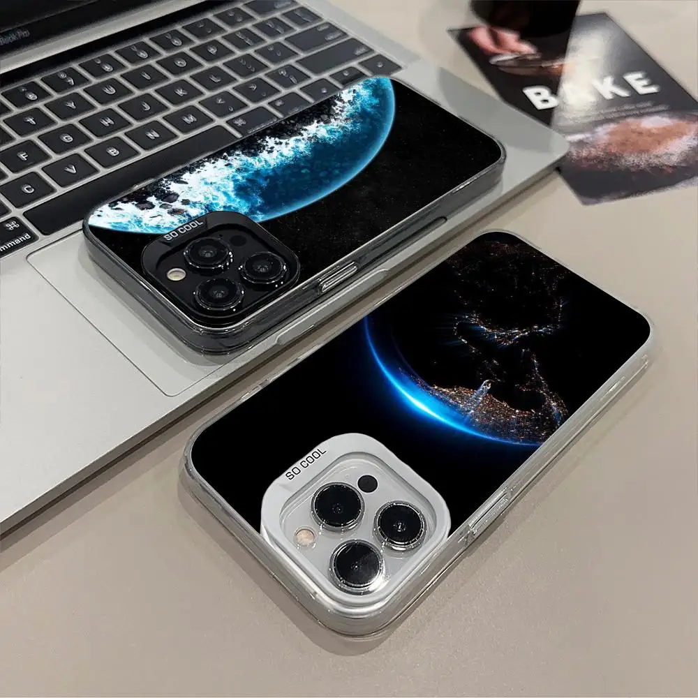 

Эстетичный чехол для телефона «Планета Космос» для iPhone 17, 16, 15, 14, 13, 12, 11, X, XR, XS, Air, Pro, Max, Plus, черный, цветной, серебристый
