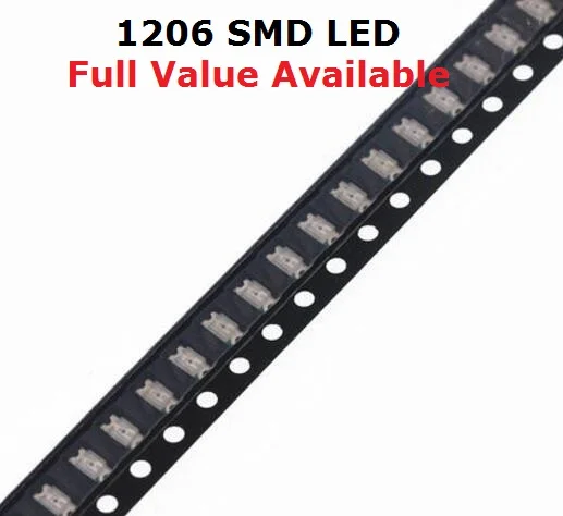 100Pcs 1206 Led Yel…