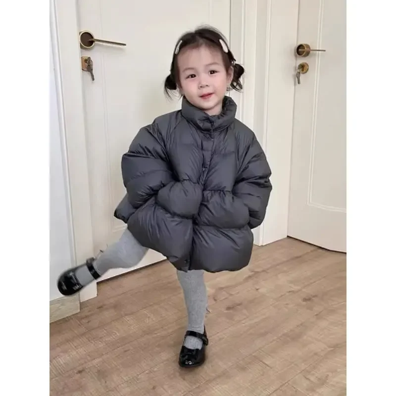Girls padded jacket thickening 2024 new Korean version of children's winter warm small padded jacket baby padded tide