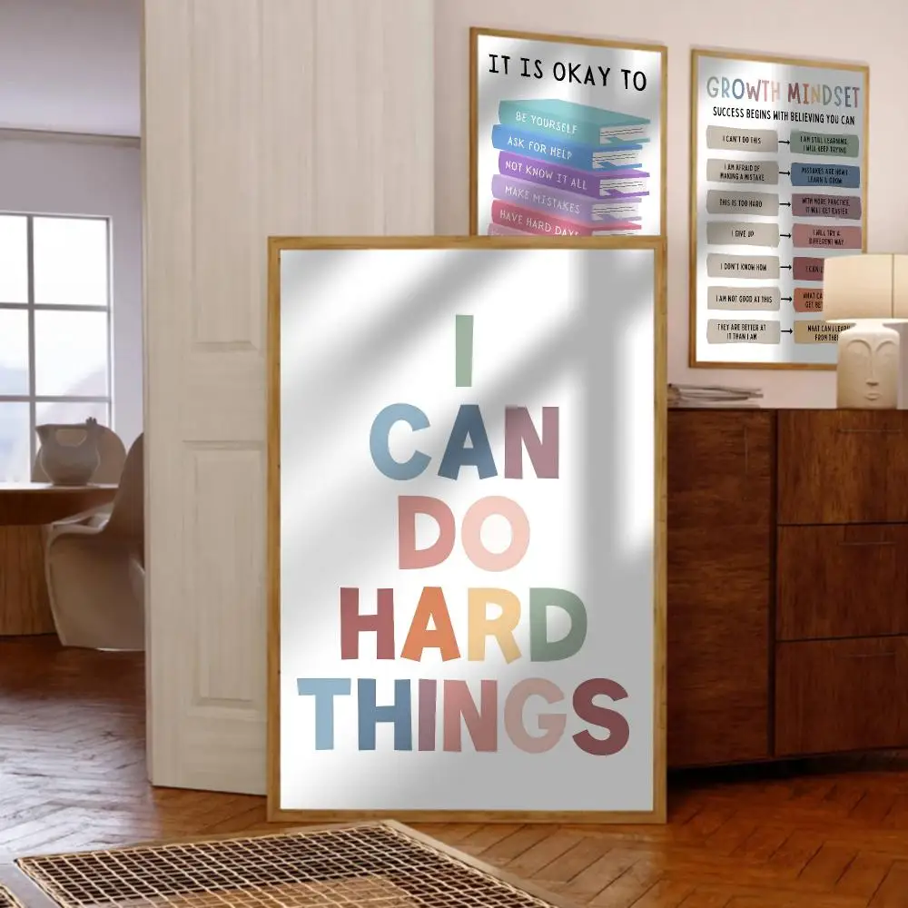 Kids Positive Affirmation Poster Music Album Cover For Room Canvas Painting Print Art Home Wall Decor Picture Gift