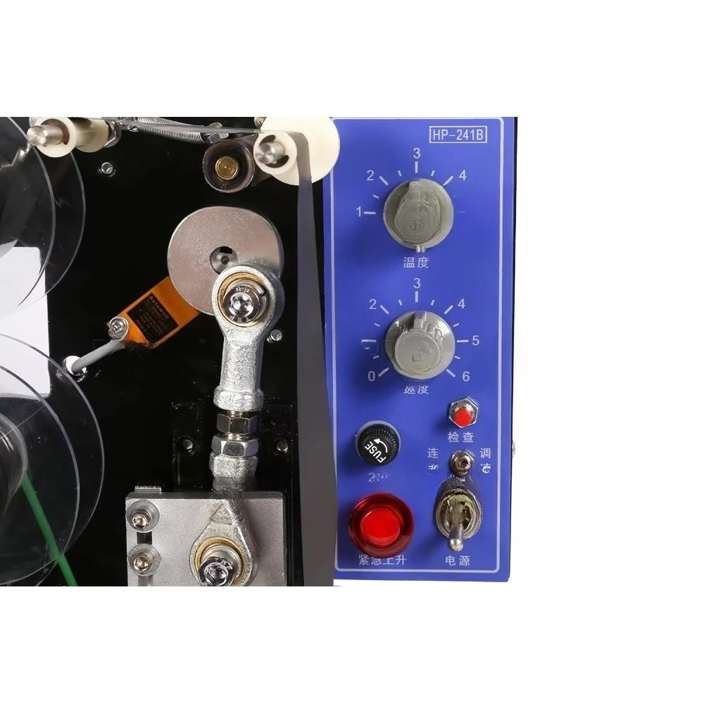 HZPK HP-241B Semi-automatic Electric Color Ribbon Date Printer Pedal Control Coding Machine For Plastic Bags Paper Cartons