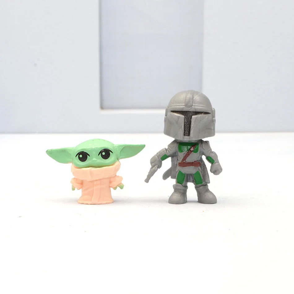 14 pezzi/set Star Wars Mandalorian Cute 4cm Figure Toys