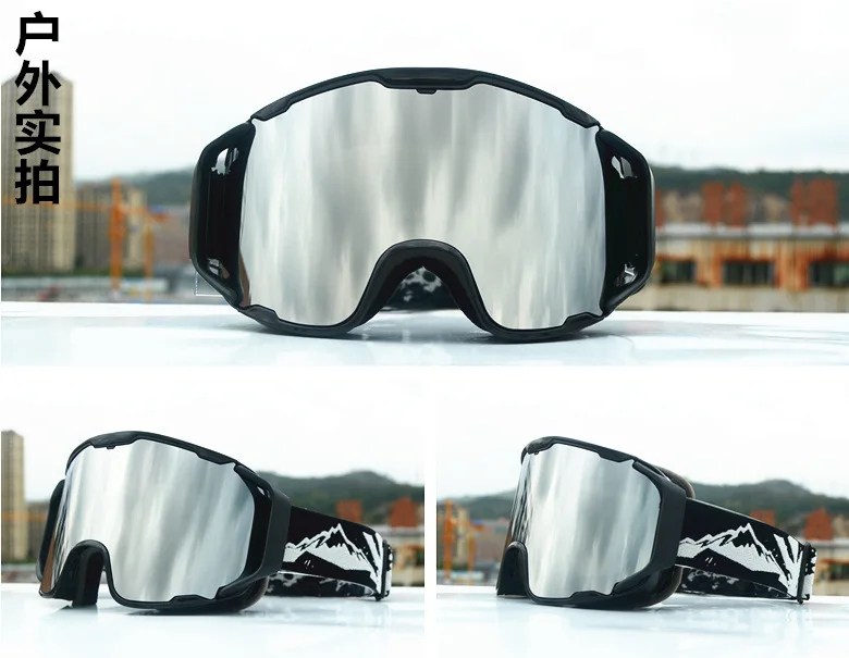 Best Mirrored Anti-fog Custom Magnetic Stylish Snow Skiing Goggles Double Layer Ski Glasses Ski Googles