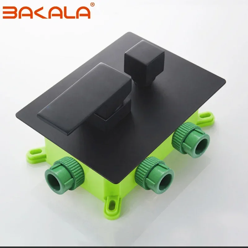 Black&Chrome One/Two/Three/Four Way PP-R Device Bath Mixer Welded with Shower Exposed Valve Bathroom Shower Faucet