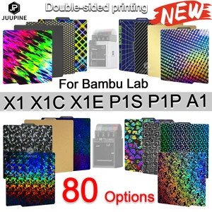 JUUPINE pour Bambulab Plaque de construction 257x257 Tôle d’acier à ressort Pei Peo H1H Tôle Pey A1 X1C P1S Imprimante 3D Bamboo Lab 8 meilleurs techniciens qidi en vente - No 3