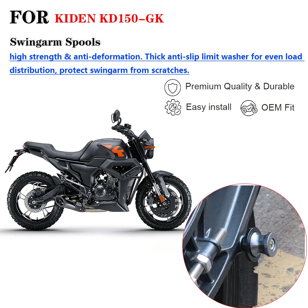 Motorcycle Swingarm Spools Stand Screws, Paddock Lift Stand Bobbin Bolt Modification Maintenance Tools For KIDEN KD150-GK 150cc
