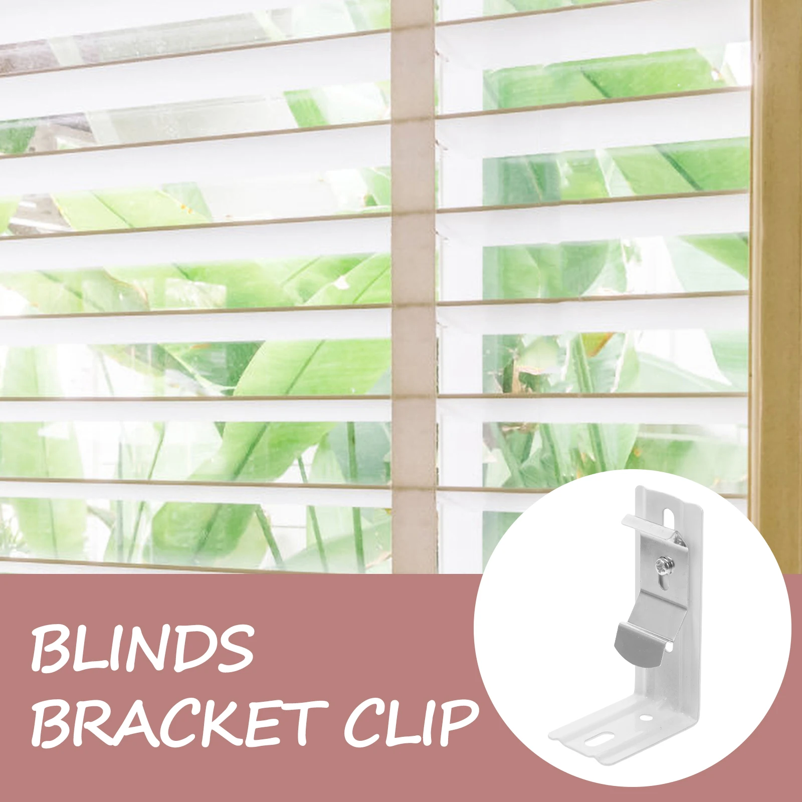 Vertical Blind Bracket Clamps Hardware Parts Durable Iron Easy Installation Compatibility Mounting Slots Window Decor