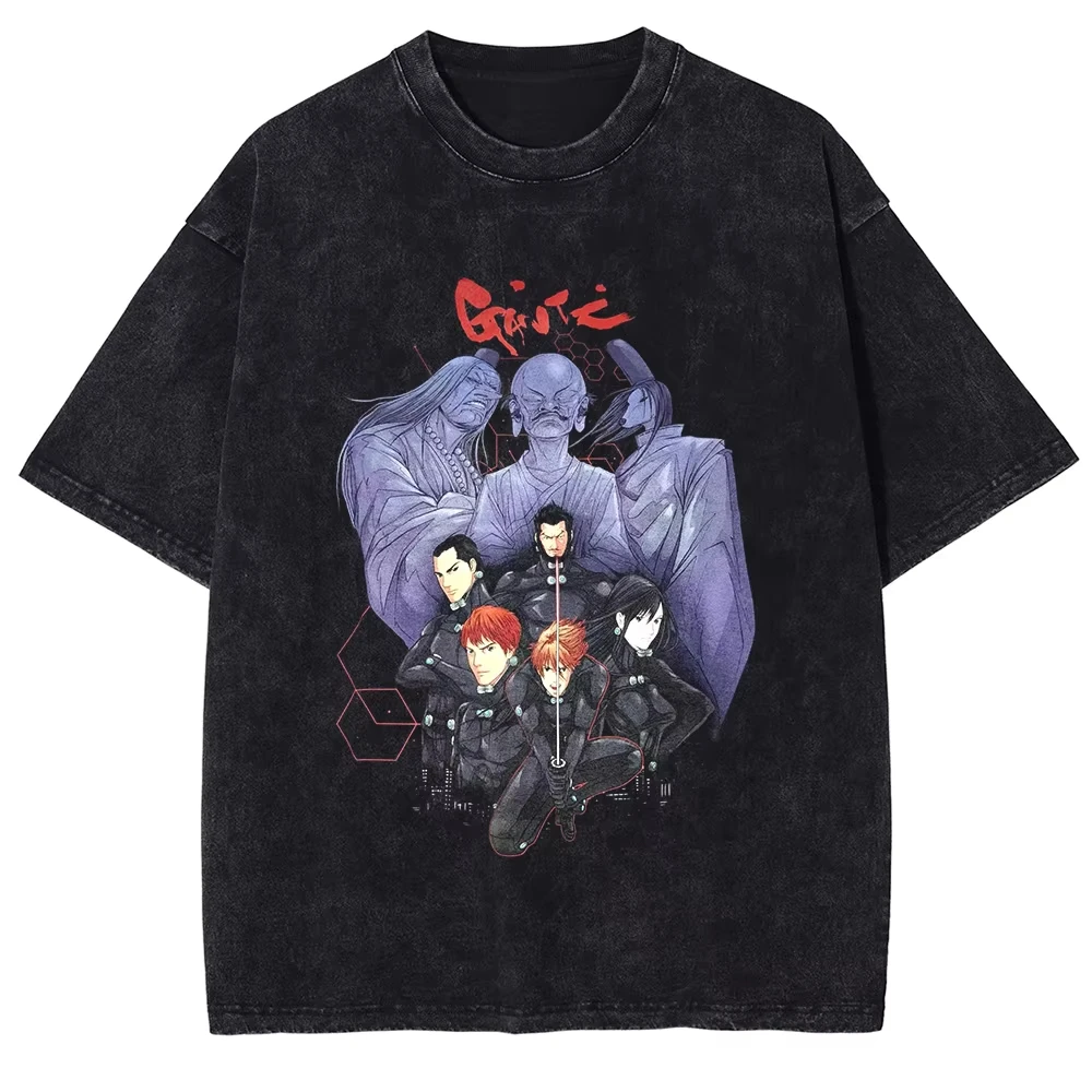 Gantz Hiroya Oku Manga Anime Sci-Fi Action Horror Seinen Dark Grunge Gothic Vintage Washed Distressed Retro Harajuku Aesthetic