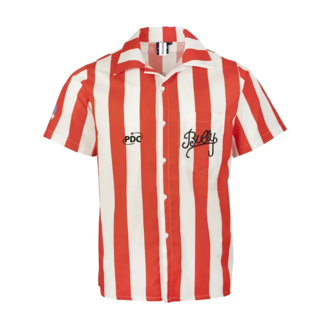 

Bullseye рубашка на пуговицах в тонкую полоску с 3d принтом, осенняя спортивная рубашка для отдыха, быстросохнущая мужская рубашка, детская одежда, футболка Y2k