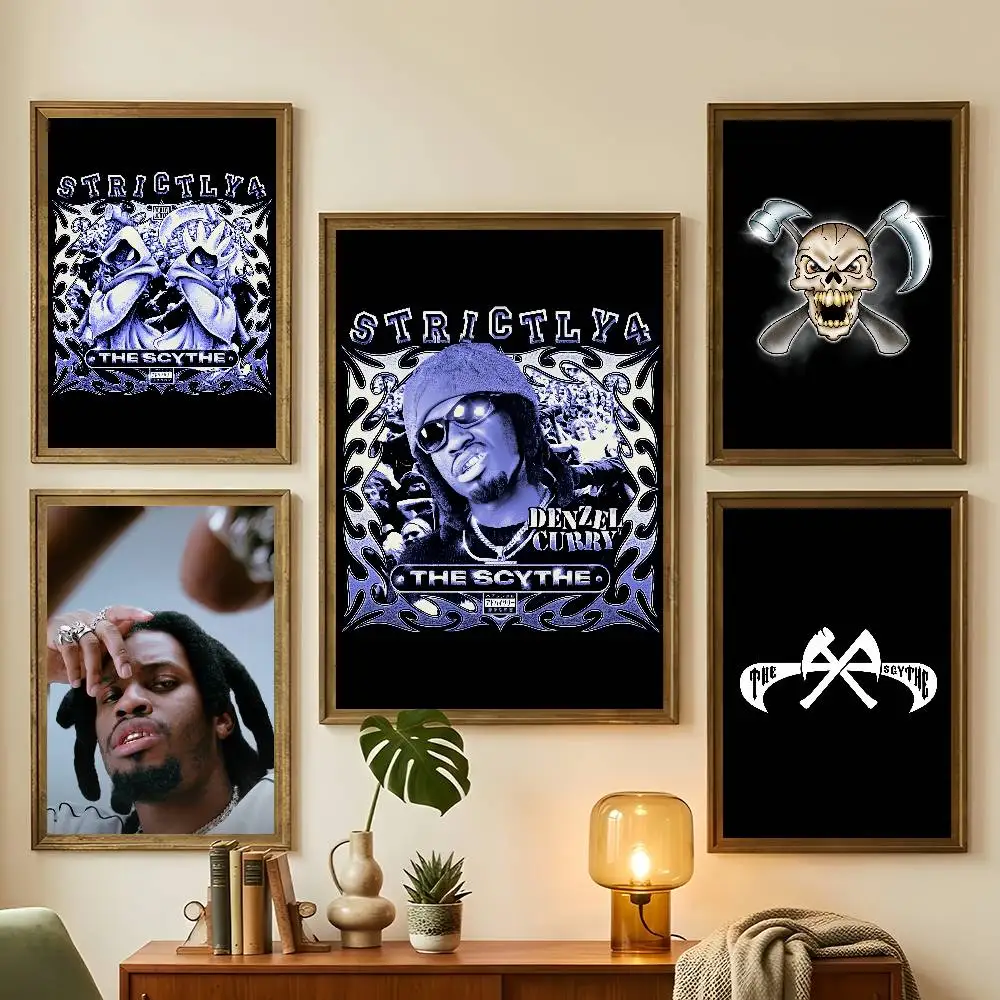 Rapper D-Denzel Curry Music Poster Living Room Bedroom Bar Cafes Wall Home Decoration Gifts
