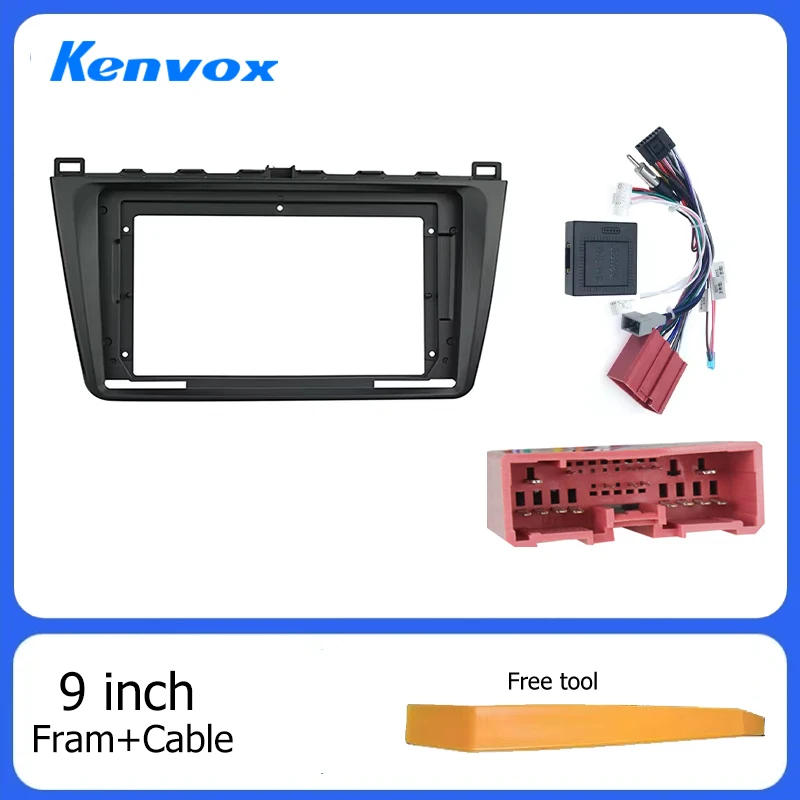 2 Din 9inch Android Car radio Frame For MAZDA 6 2008 2014 Center Control Dashboard Fascia Stereo Panel Dash Kit