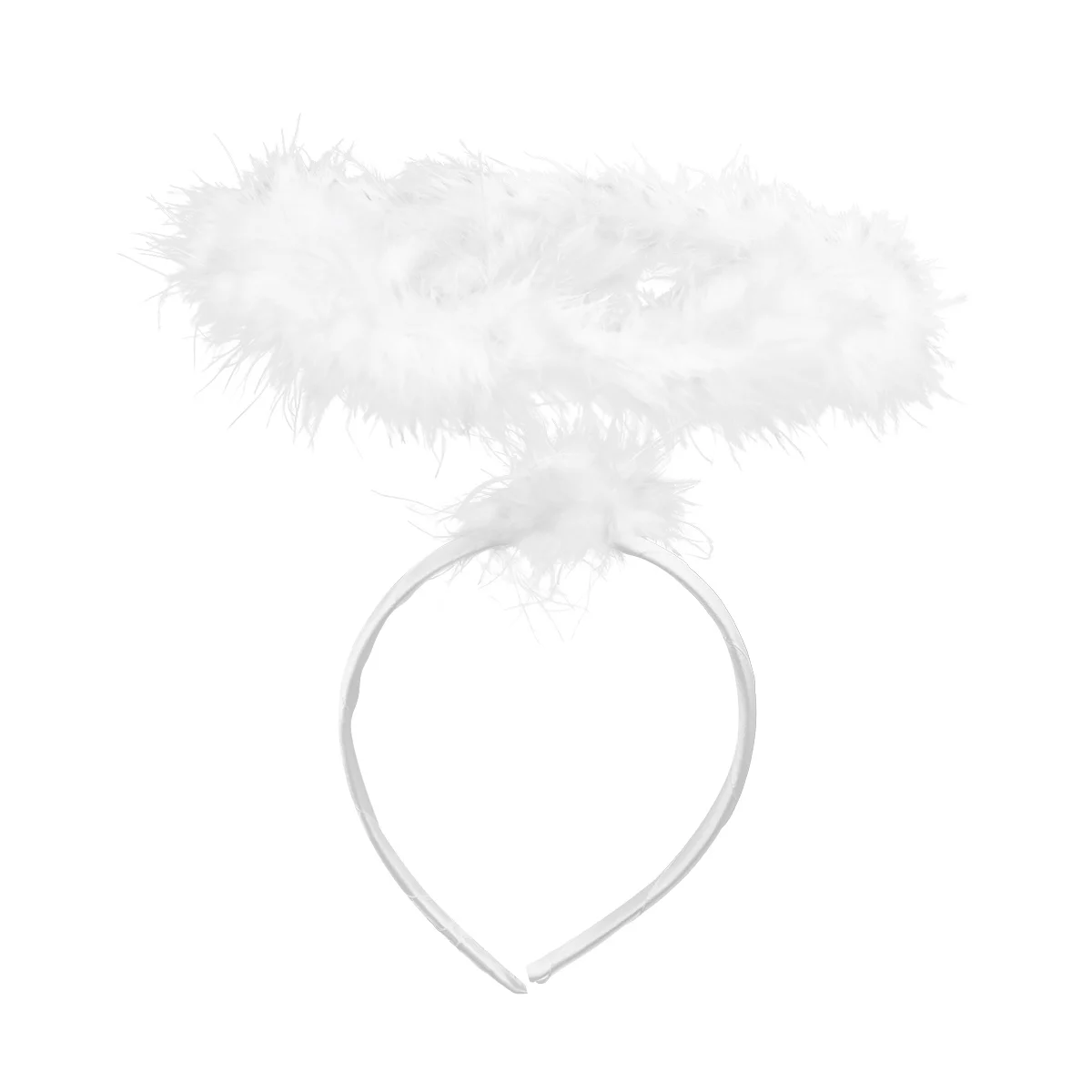 3pcs White Angel Hair Hoops Headband Masquerade Party Decoration Creative Headdress Gift Party Supplies Photo Props