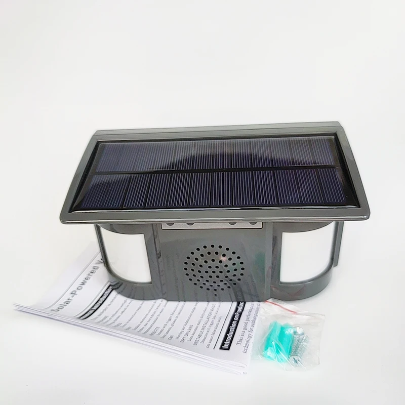 Solar Passive Infrared Motion Sensor with Voice Reminder Anti-pet 25KG Wide Range Detection Coverage for Burglar Outdoor Alarm