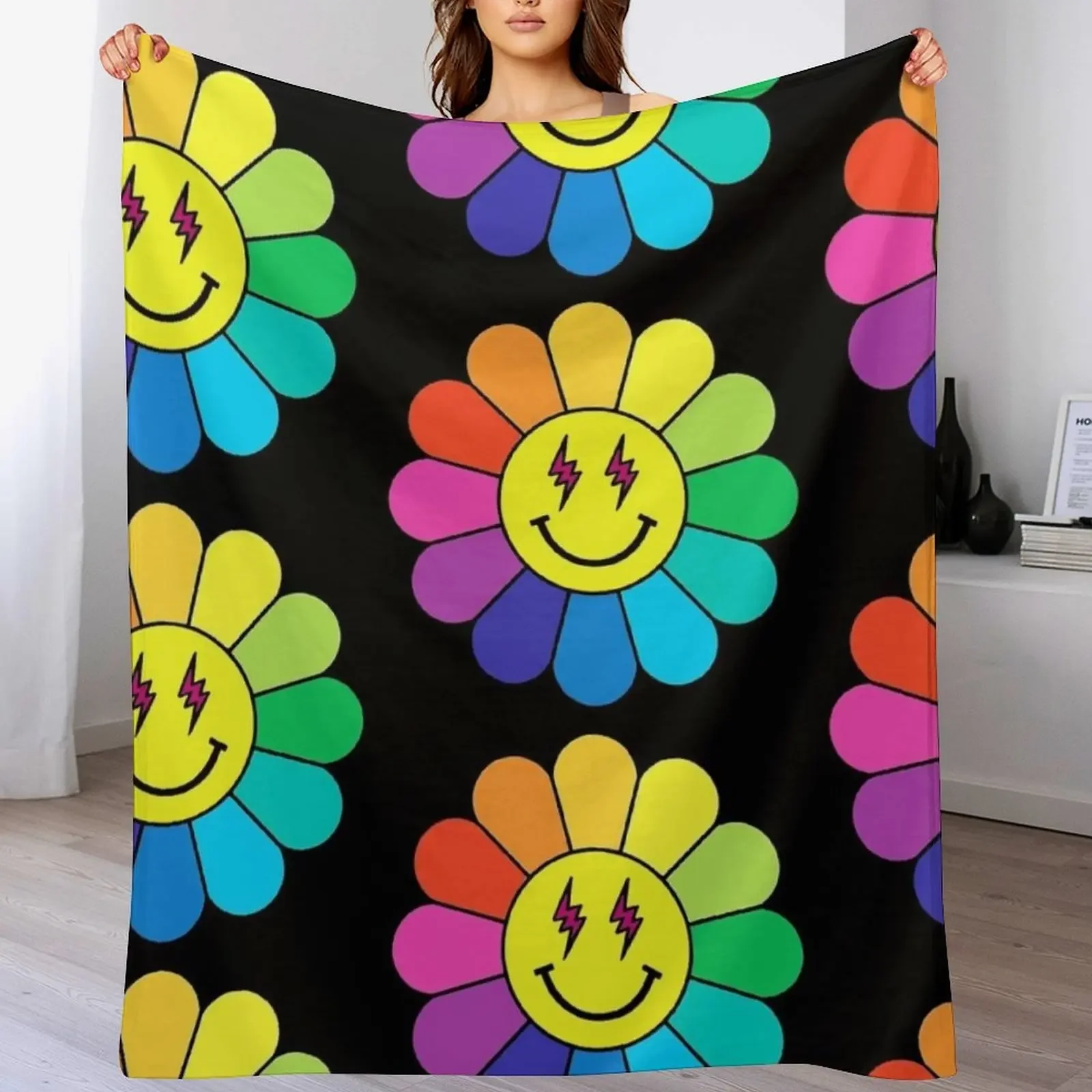 

JBALVIN - ILUMINATI colors Throw Blanket Long Lasting Soft Plush Blanket for Daily Use