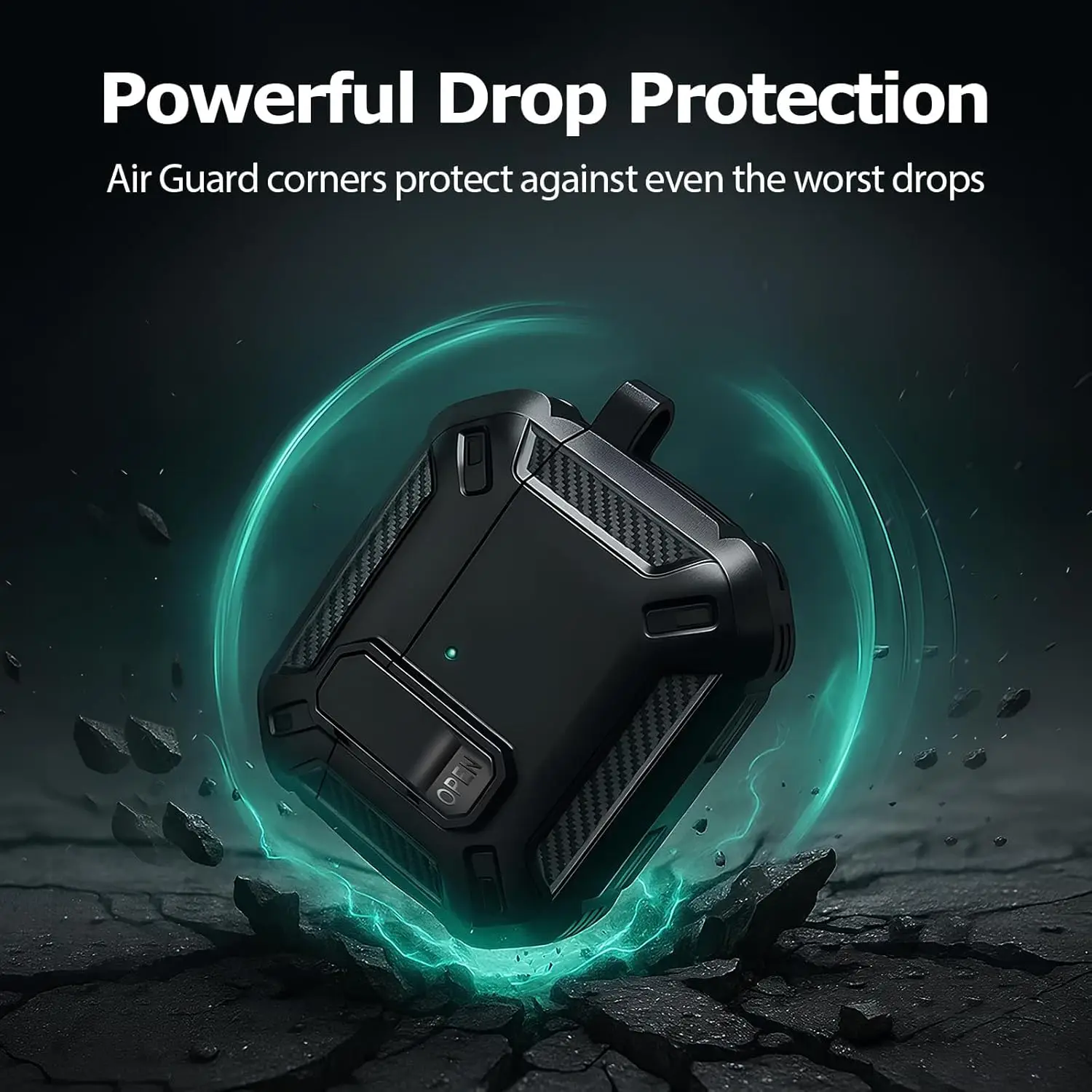 حافظات قفل آمنة لهاتف AirPods Pro 3 (2025 جديد) مع طقم تنظيف وغطاء حماية من السقوط لسلسلة المفاتيح لعلبة AirPods Pro 3 Funda