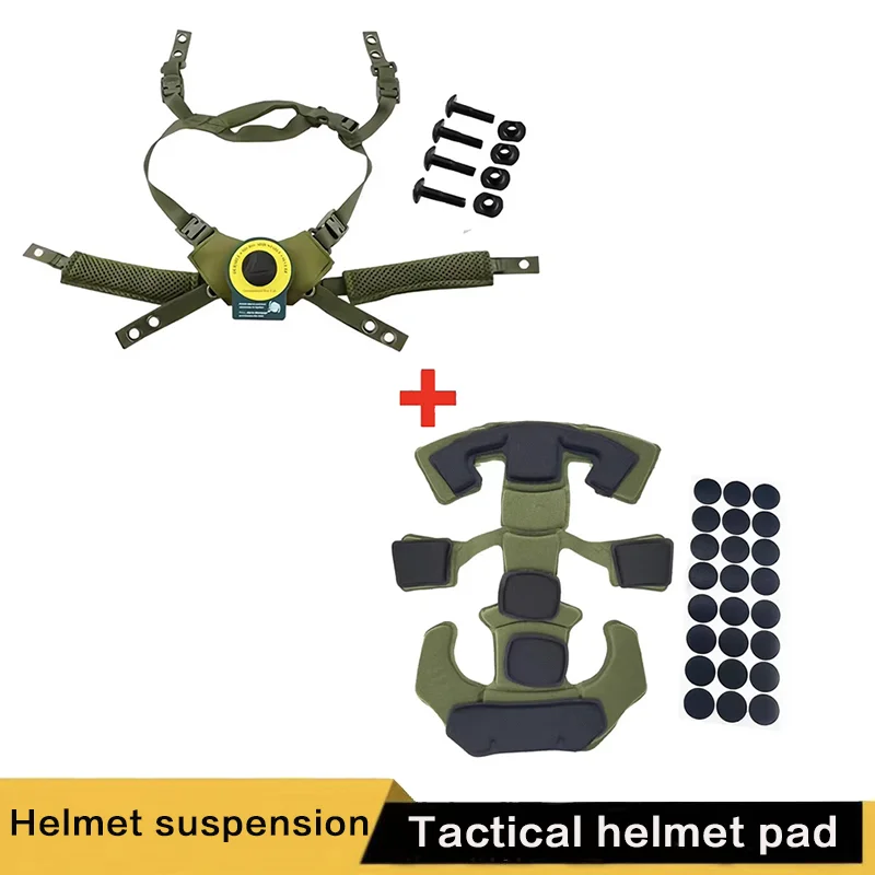 

Тактическая система подвески для шлема Wendy с регулируемым ремнем, совместимая с MICH FAST, аксессуар для охоты на открытом воздухе с мягкими накладками