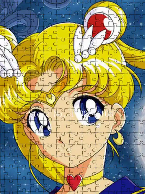 Sailor Moon Jigsaw Puzzle 300/500/1000 Pcs Beauty Girl Puzzle Educativo Intellettuale Decompressione Divertente Gioco Adulti Bambini Regalo