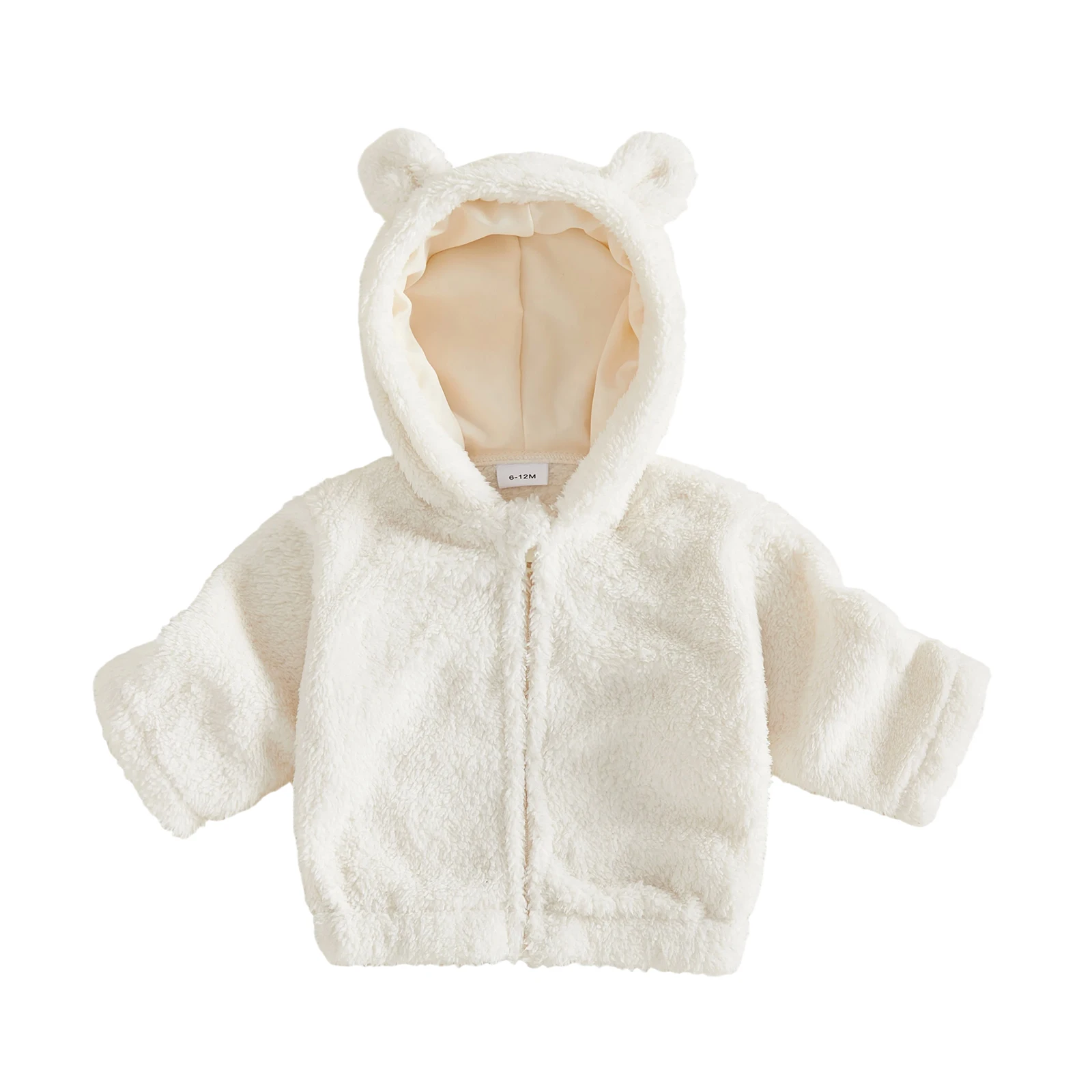 Toddler Baby Girl Fleece Jacket with Ears Hood Zip-up Warm Winter Coats