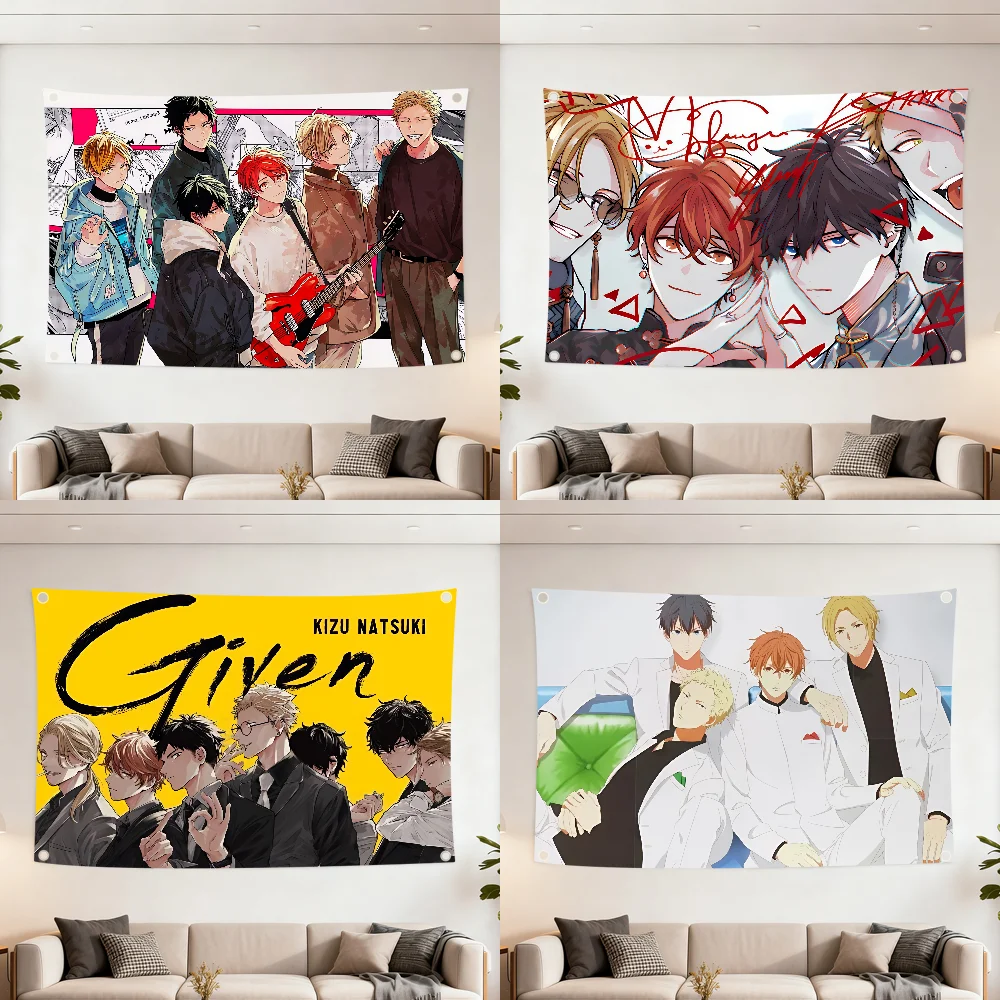Given Anime BL Mafuyu flag Decoration Outdoor Picnic Party Art Hanging Home Camping Party Banner Best sellers