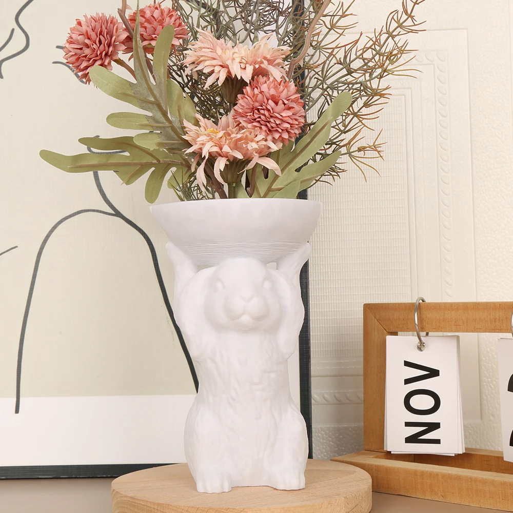 Grenzüberschreitende niedliche Kaninchen-Hebeform, dekorative Vase für süße, warme Heim-Desktop-Dekoration, Szenario