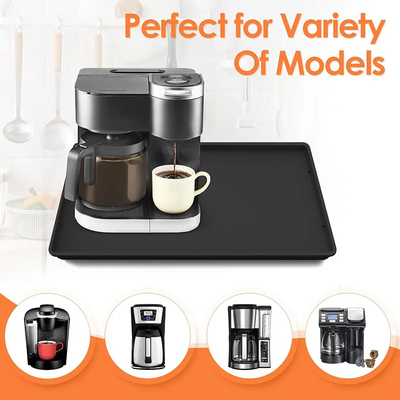 Silikon-Kaffeematte, Bartheke, Tisch, rutschfest, wärmeisolierend, wasseraufladend, lippenförmiges Tablett, Kaffeetassen-Trocknungsbasispolster