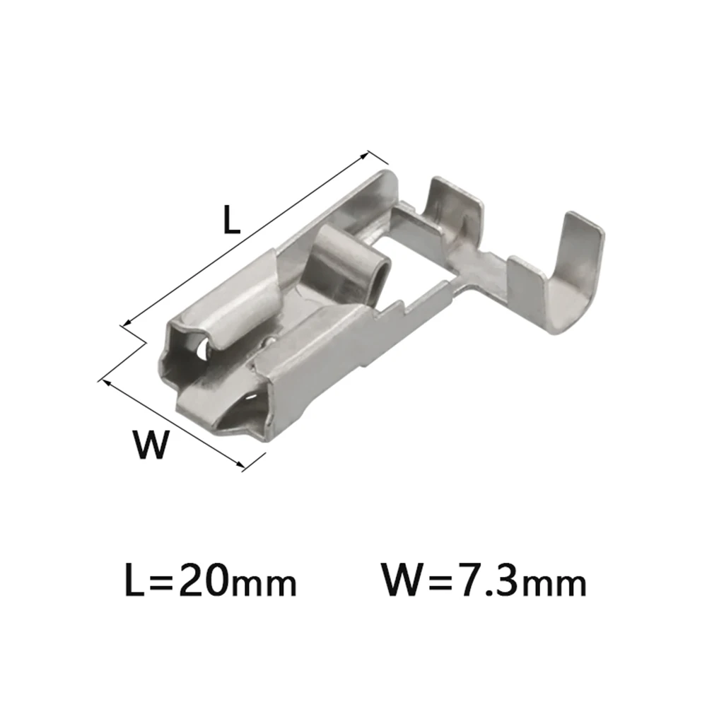 100 PCS 6.3 series  Elbows with Locks Plugs Terminals Automotive Connectors Terminals Copper Tin Plating DJ6247-D6.3B