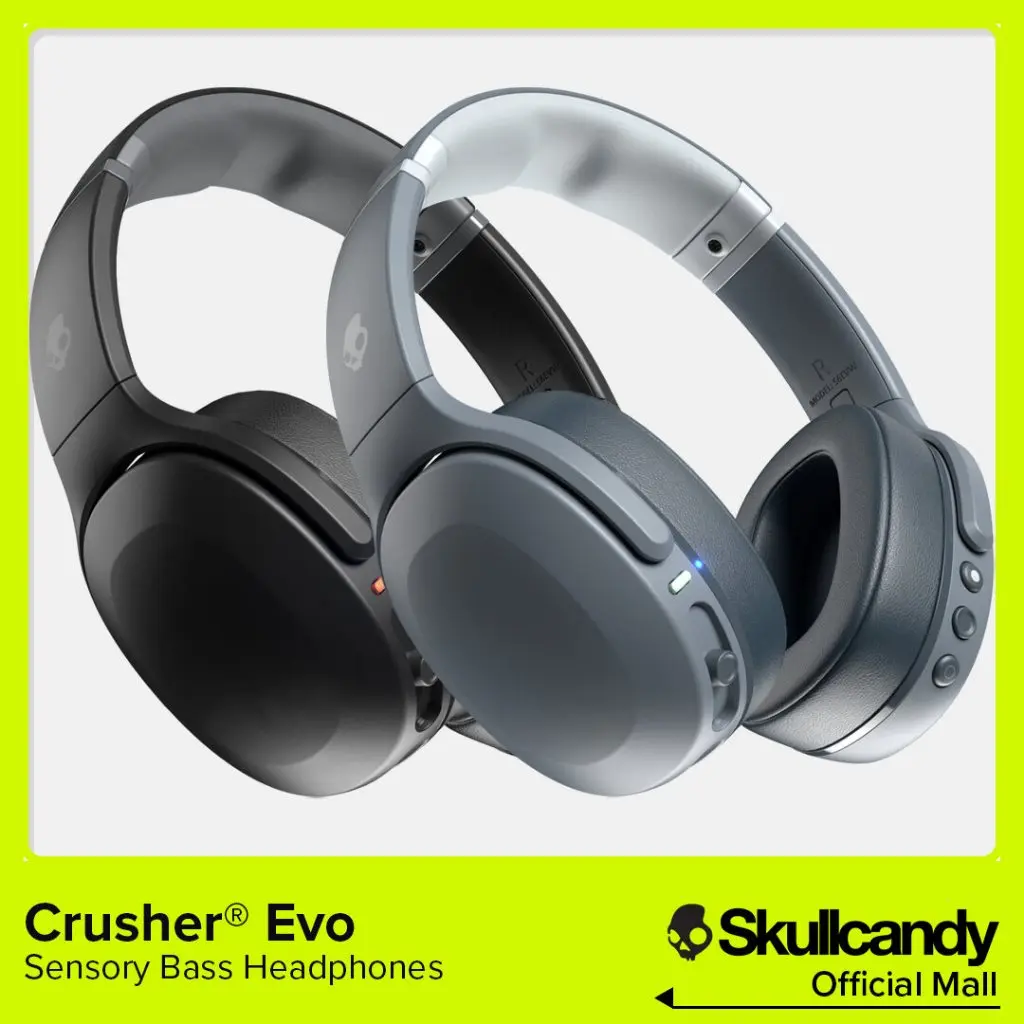 Choice Skullcandy Crusher Evo S6EVW-N744 Wireless Headset Bluetooth HD Call Headphones Long Endurance Extra Bass Tech Earphones