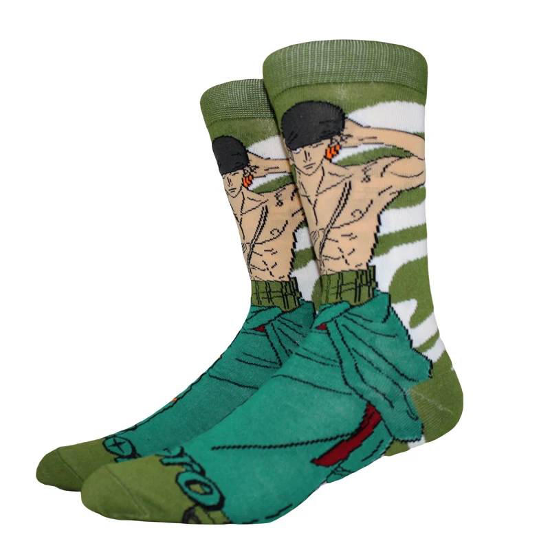 4 Paar Anime-Socken im Angebot ONE PIECE Kniehohe Damen-Cosplay-Socken Persönliche Hip-Hop Harajuku Herren Lustige Socken Größe 36-44 – Detail 3