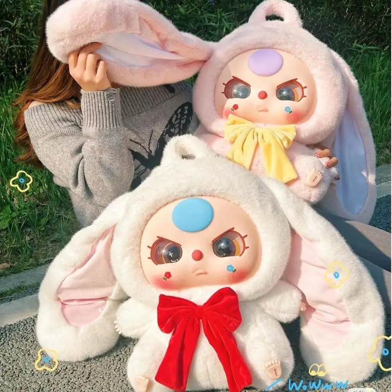 

Genuine Baby Three Rabbit Bag Plush Trendy Blind Box Toy Cute And Comfortable Plush Rabbit Backpack Best Birthday Gift for Girl