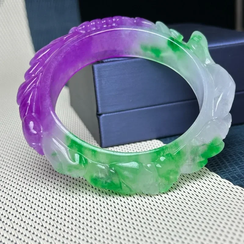 

Natural High Ice Quartzite Jade Bracelet, Classic Fashion Women's Jade Bracelet Jewelry
