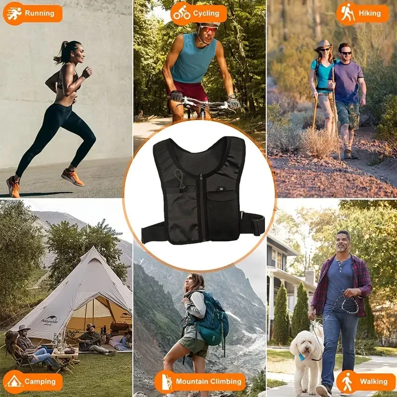 

Сверхлегкая спортивная многофункциональная светоотражающая сумка, дышащая летняя сумка-жилет для бега, расширяемый регулируемый рюкзак для Ou