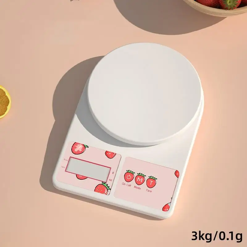 Cartoon Strawberry Digital KitABS Plasticchen Scale Multifunction High Precision Food Scale For Baking Cooking And Diet Control