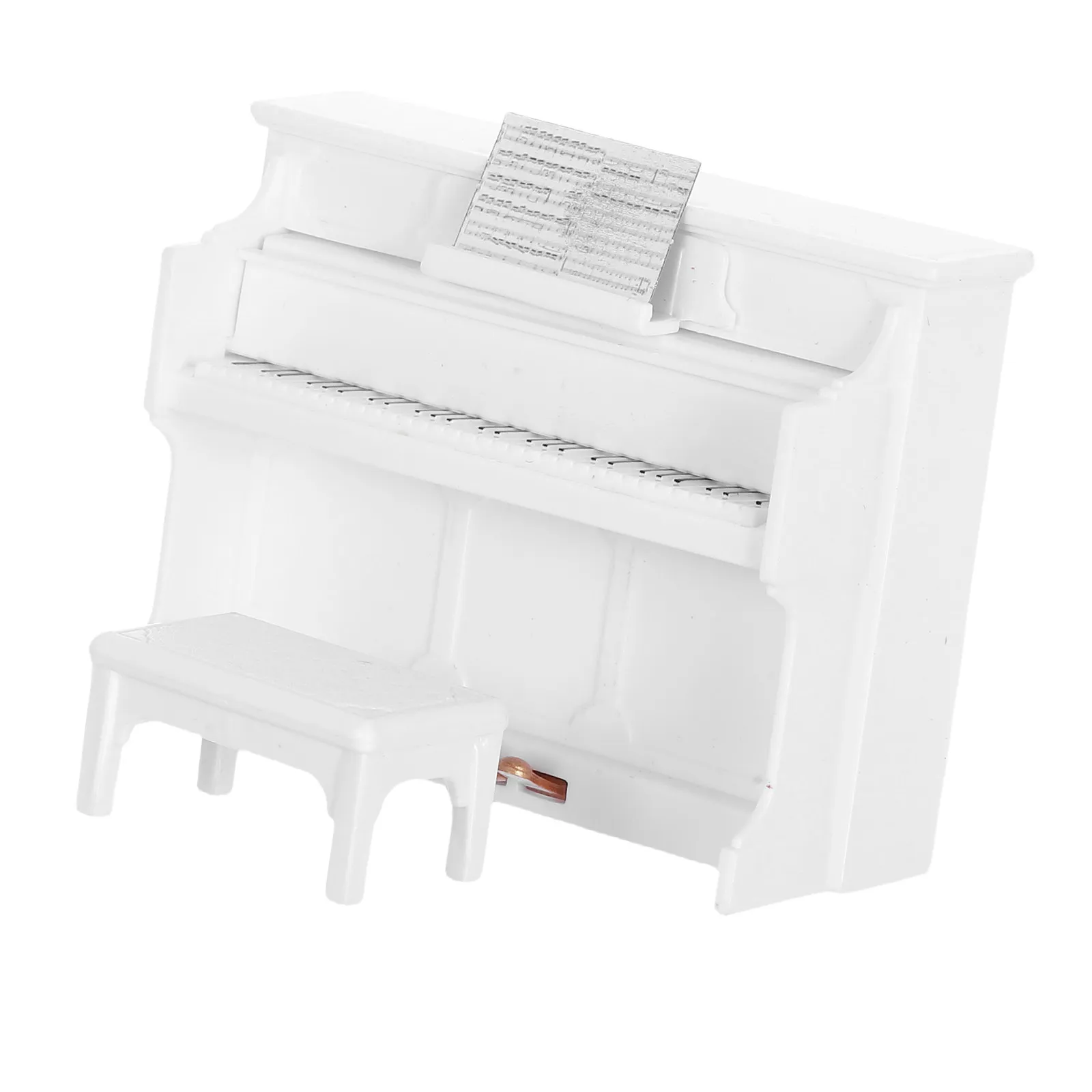 

1Set Mini Piano Stool Set Fine Craftsmanship Charming Details Smooth Elegant Design Mini House Accessory Room Box Decor
