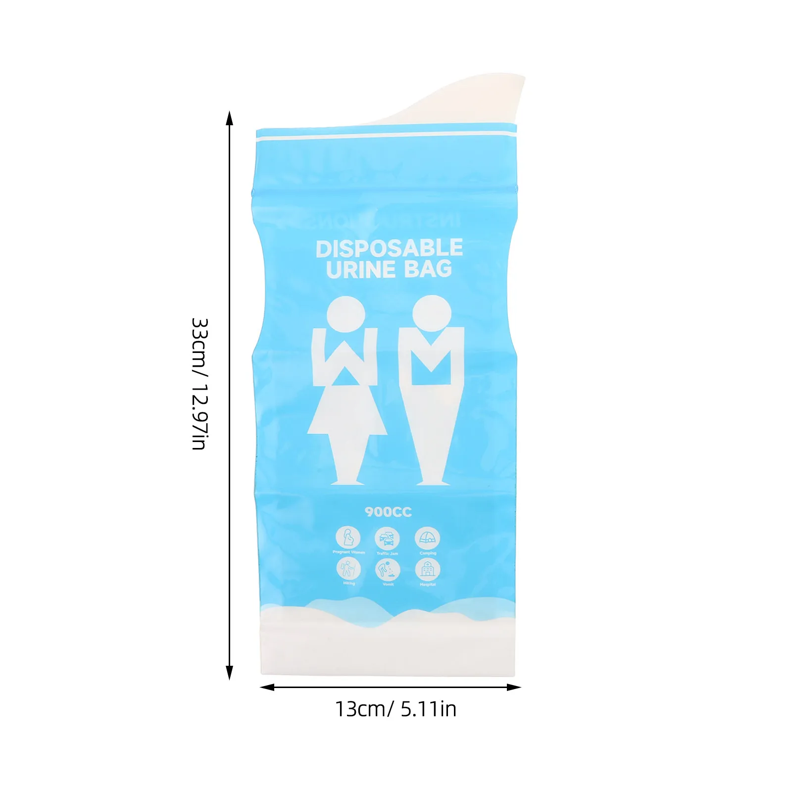 20Pcs Travel Pee Bag Portable Urinal for Car Emergency Toilet Bag Disposable Female Male Unisex High Absorbency Compact Road