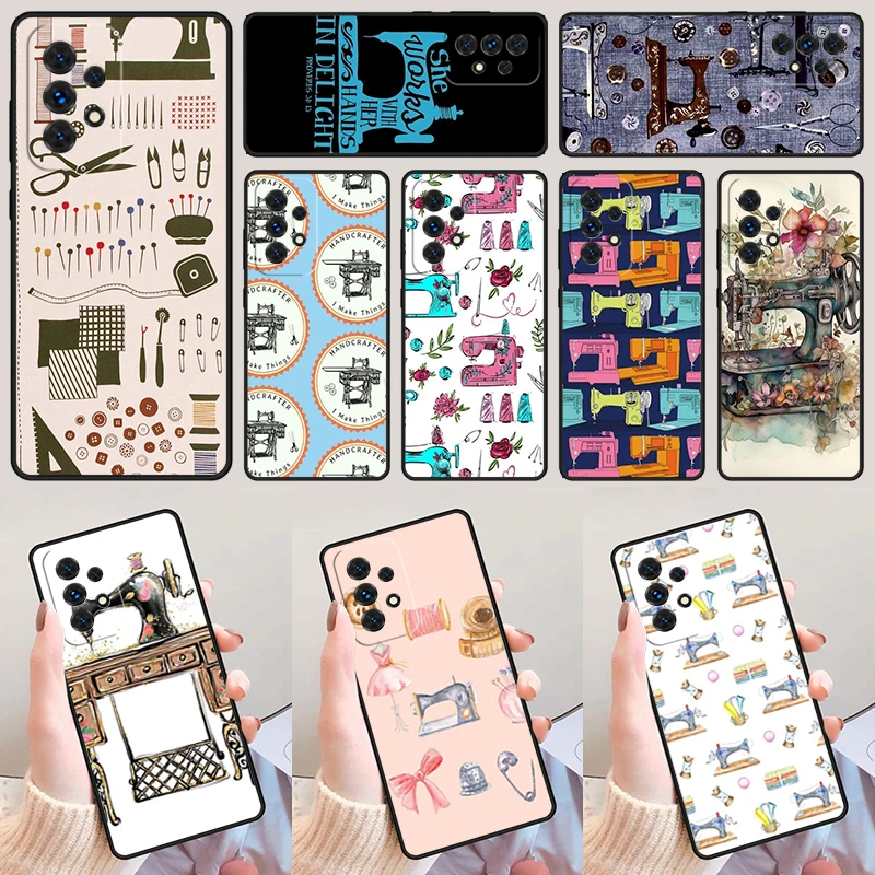 Sewing Machine For Samsung Galaxy A52 A72 A73 A20e A21S A50 A70 A11 A12 A42 A31 A40 A51 A71 A32 A80 A91 Phone Case Cover