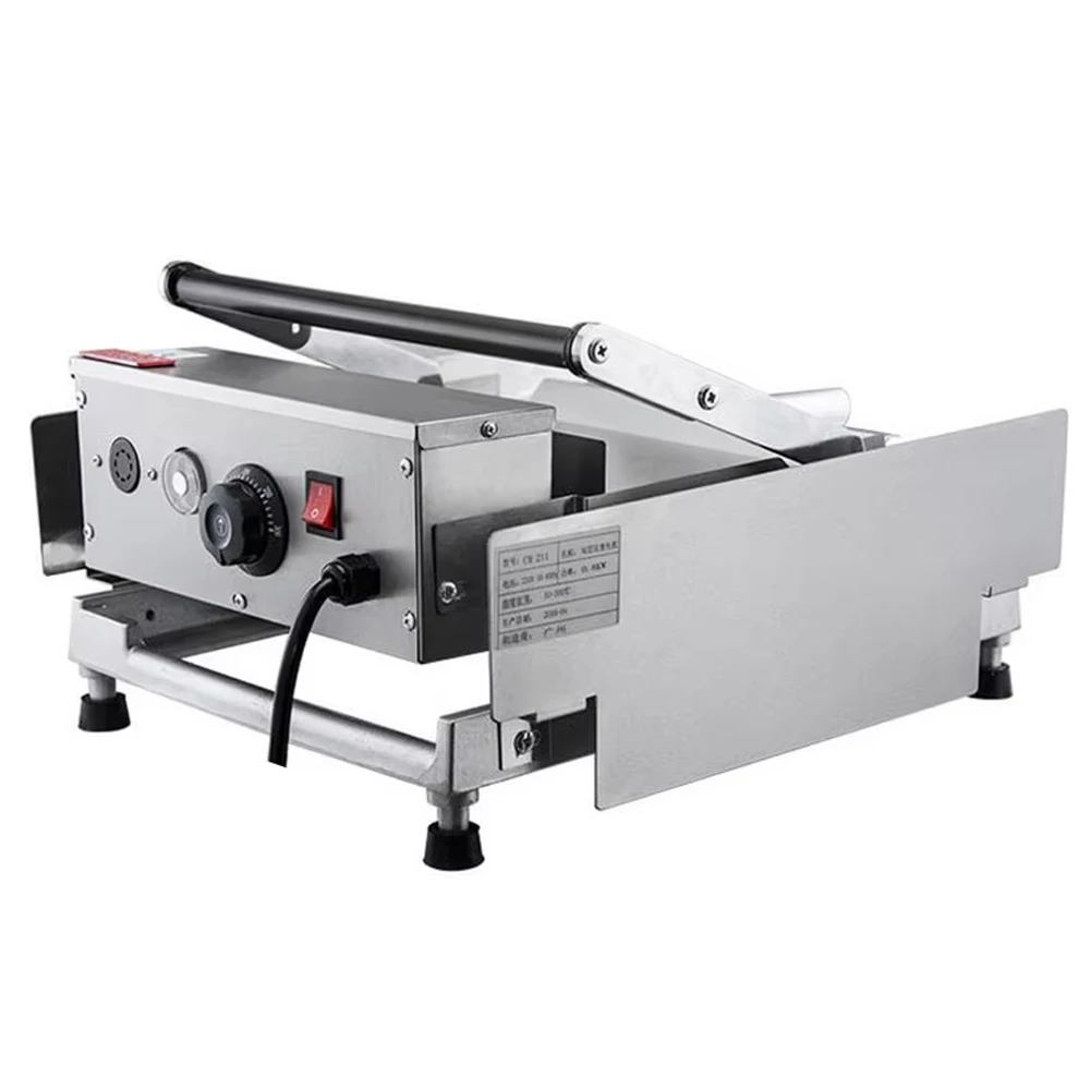 Commercial Burger Baking Machine 800W Hamburger Oven Burger Bun Toaster Non-Stick Stainless Steel Burger Maker