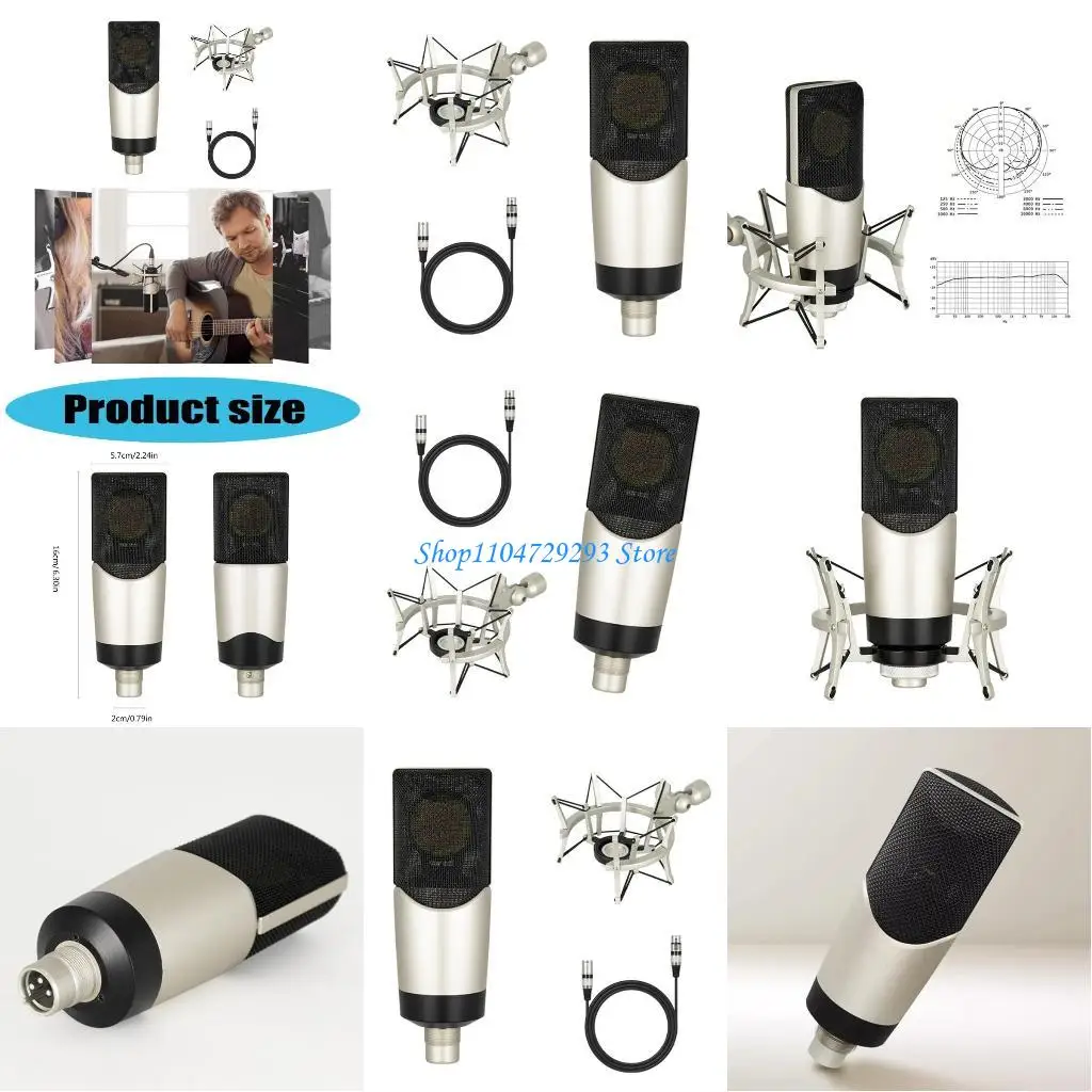 

Y2GD Condenser Microphone with Large Diaphragm Professional Studio Mic for Podcasting