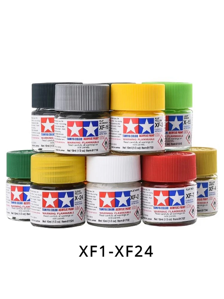 TAMIYA Acrylic Paint XF1-XF24 Flat/Matt Colors 10ml