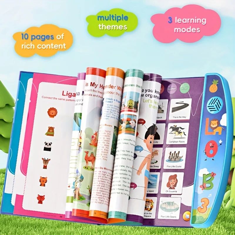 어린이용 인터랙티브 조기 학습 오디오북 - 다채롭고 재미있으며 교육적인 장난감 - 초보자, 크리스마스 선물로 완벽