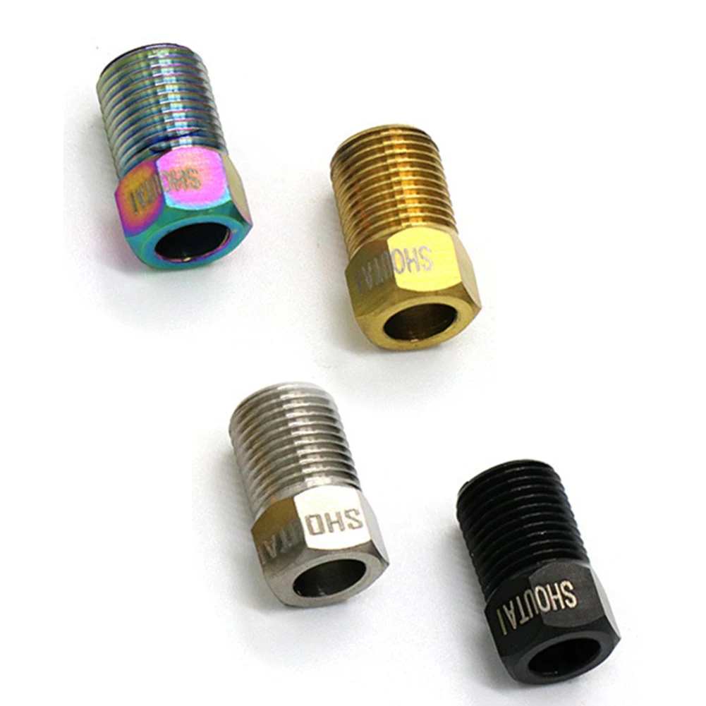 2pcs Bicycle Hydraulic 2pcs Bicycle Hydraulic Alloy Bolt For-Shimano For-AVID GUIDE Bike Disc Brake Oil Tube Screw Cycling Parts image 5
