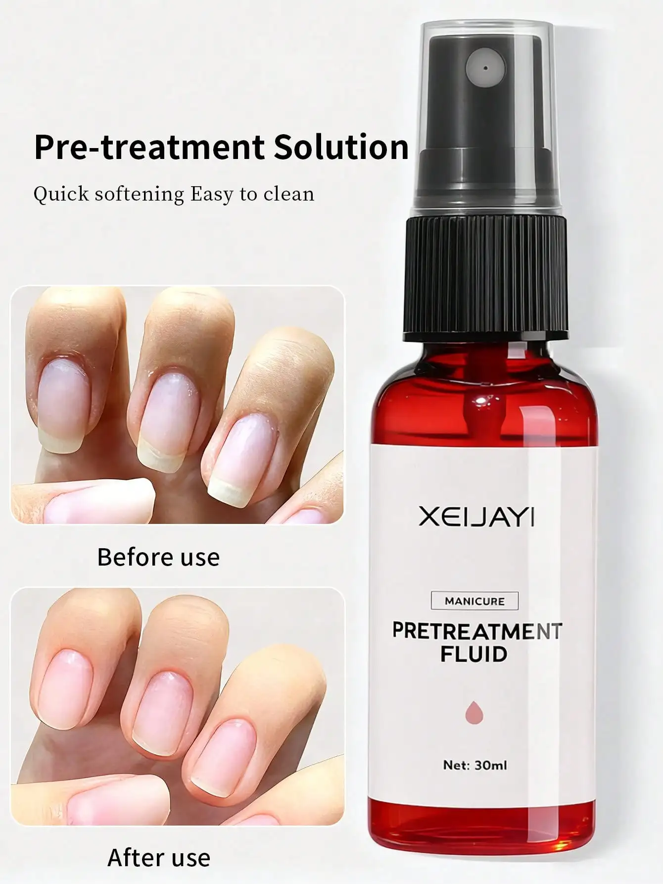 XEIJAYI 1 Stück 30ml Nagelhaut-Weichmacher-Vorbehandlungslösung Nagelhaut-Weichmacher Nährendes Reparaturöl