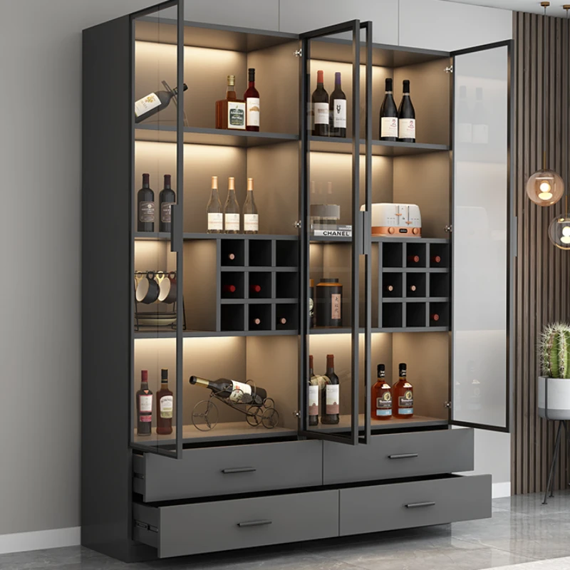 

Living Room Bar Furniture Whiskey Showcase Industrial Container Home Liquor Cabinet Cocktail Beer Shelves Meuble Vin Wall Unique