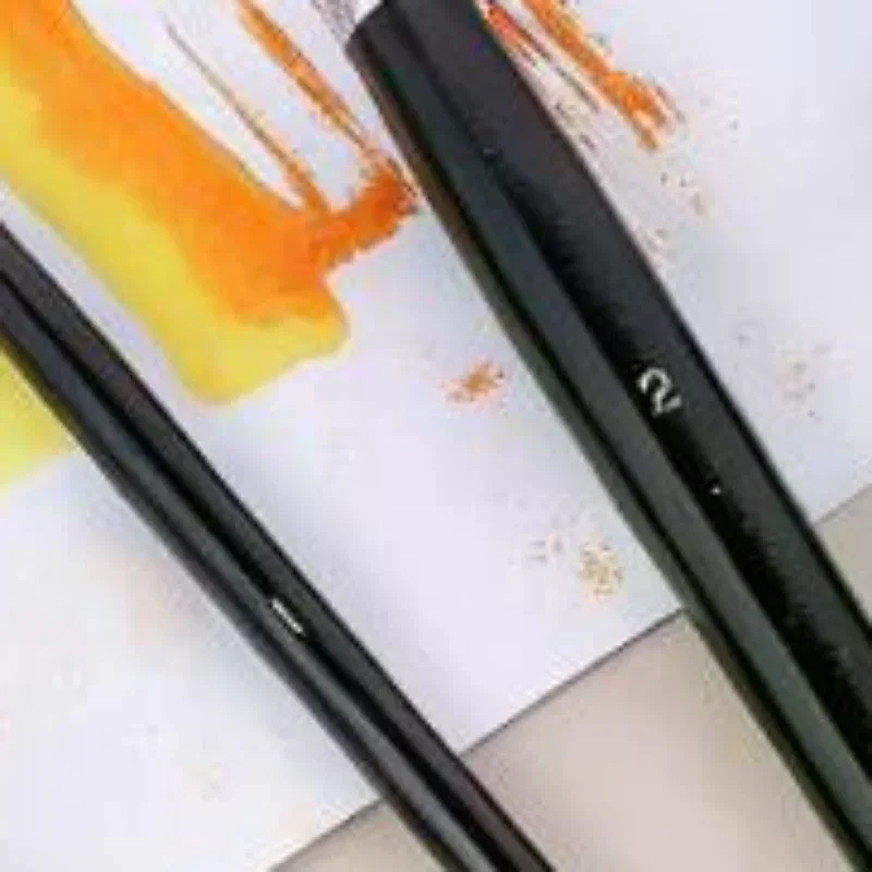 4Pcs Serrated Shape Paintbrush Set For Watercolor Oil Digital Painting - Landscape Leaf Art Brushes For Artists & Students