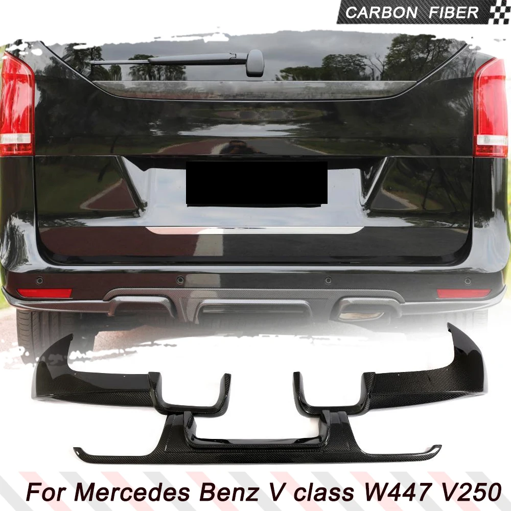 

V Class Caebon Fiber Rear Diffuser Lip Spoiler Bumper Guard for Mercedes-Benz W447 Vito Mini Passenger Van 4 Door 2014-2018 FRP